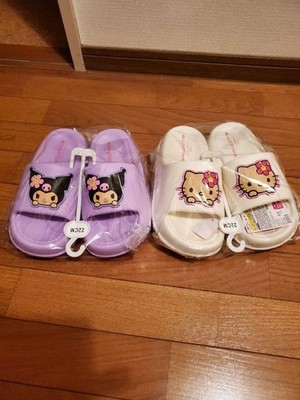 Hello Kitty Kuromi Sandal Set 14+ Soft Mascot Cushion Size 22cm Big Pair