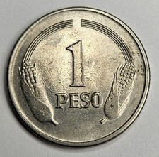 1979 Colombia 1 One Peso - Colombian Coin - Copper Nickel - World Coin