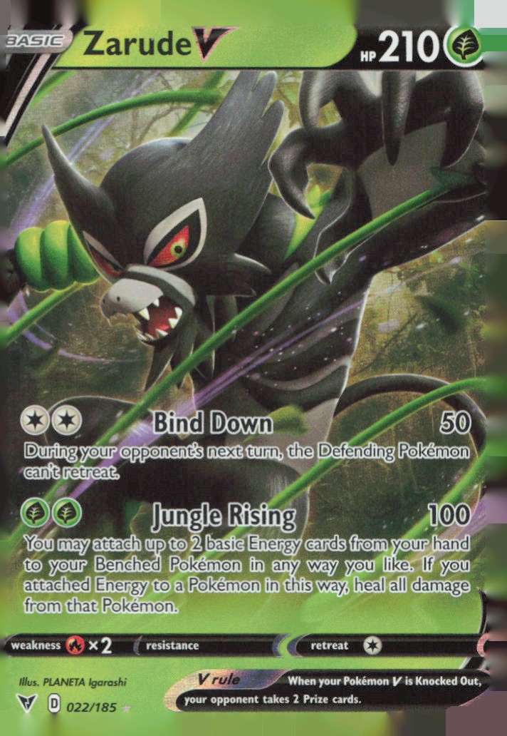 Zarude V Ultra Rare SWSH04: Vivid Voltage 022/185 NM