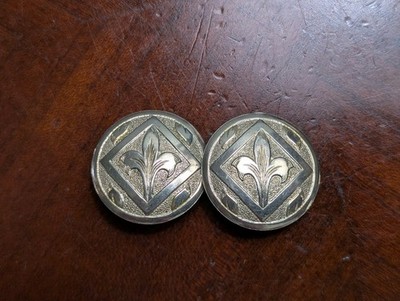 Vtg Fleur De Lis Clip On Earrings Gold Accessories Costume Jewelry