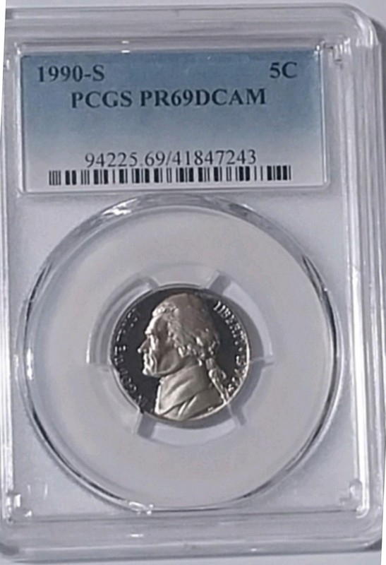 1990-S PCGS PR69DCAM JEFFERSON NICKEL