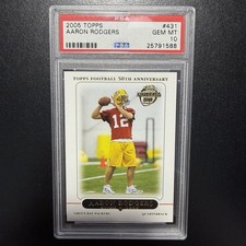 2005 Topps Aaron Rodgers #431 Green Bay Packers RC Rookie PSA 10 GEM MT