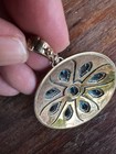 Statement Collector Blue Topaz and Diamond Black Enamel Pendant — photo 8