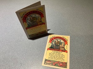 1950's PROMO FOLDING CARD &postcard LA ZARAGOZANA CUBA SPANISH RESTAURANT HABANA