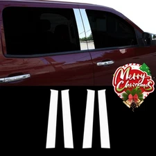 For 14-18 Chevy Silverado GMC Sierra Stainless Steel Chrome Pillar Post Trim 4pc