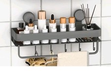 Shower Shelves for Shower with Hook, NO-Drilling Rustproof Shower Holder Storage