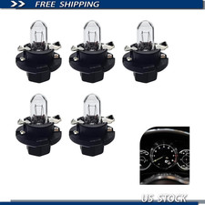 T5 Dashboard Light Bulbs 5 Pcs 12v 1.2w Plug And Play Universal Cars