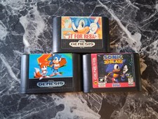 Sonic The Hedgehog Sonic 2 + Sonic 3D Blast Sega Genesis Tested ContactsCleaned 