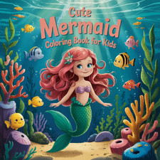 Mermaid Coloring Book for Kids Ages 4-8: 40 Cute, Unique Coloring Pages - GOOD