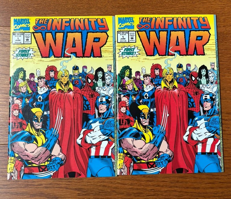 The Infinity War #1 1992 First Printing Comic Book Lot Wolverine two copies