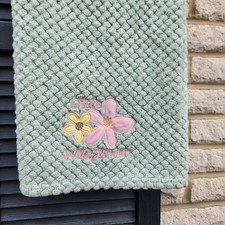 Duck Duck Goose Baby Blanket Green Little Wildflower Textured Flower 35753