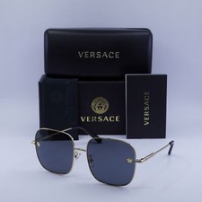 New Versace VE2246D 100287 Gold/Dark Grey 59-17-145 Sunglasses