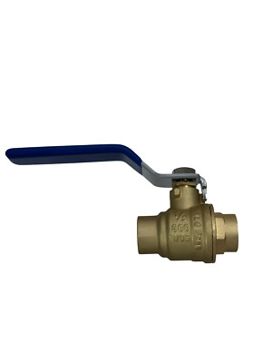 (1) 1/2'' SWEAT BRASS FULL PORT SHUT OFF BALL VALVE (HEAVY DUTY LEAD FREE 600WOG