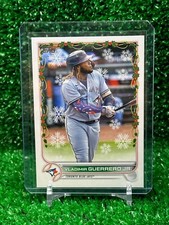 2022 Topps Holiday Vladimir Guerrero Jr SP Candy Cane Sleeve Variation & Base