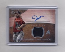 2014 Bowman Inception Jake Barrett Autographed Patch Rc Card #d 4/10 