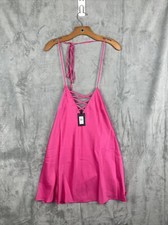 Fredericks Of Hollywood Satin  Summer  Lattice Lacing Babydoll Nightie Small