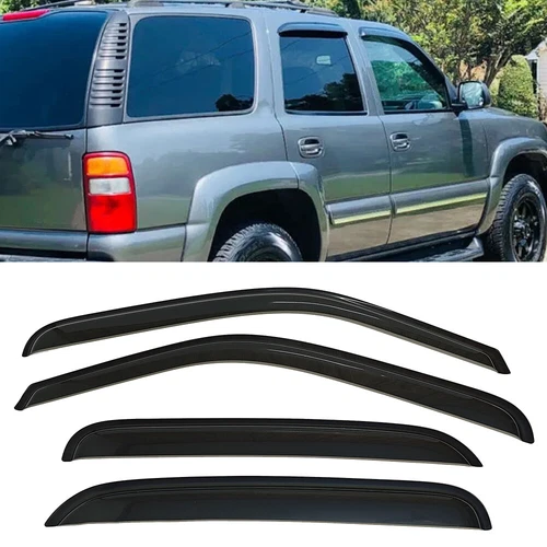 Set of Window Visors Sun Vent Shade Rain Guard Fit for Chevrolet Tahoe 2000-2006