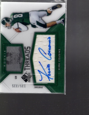 B1151- 2012 SP Authentic Rookie Threads Autogramme # Rtkc Kirk Cousins Jersy /