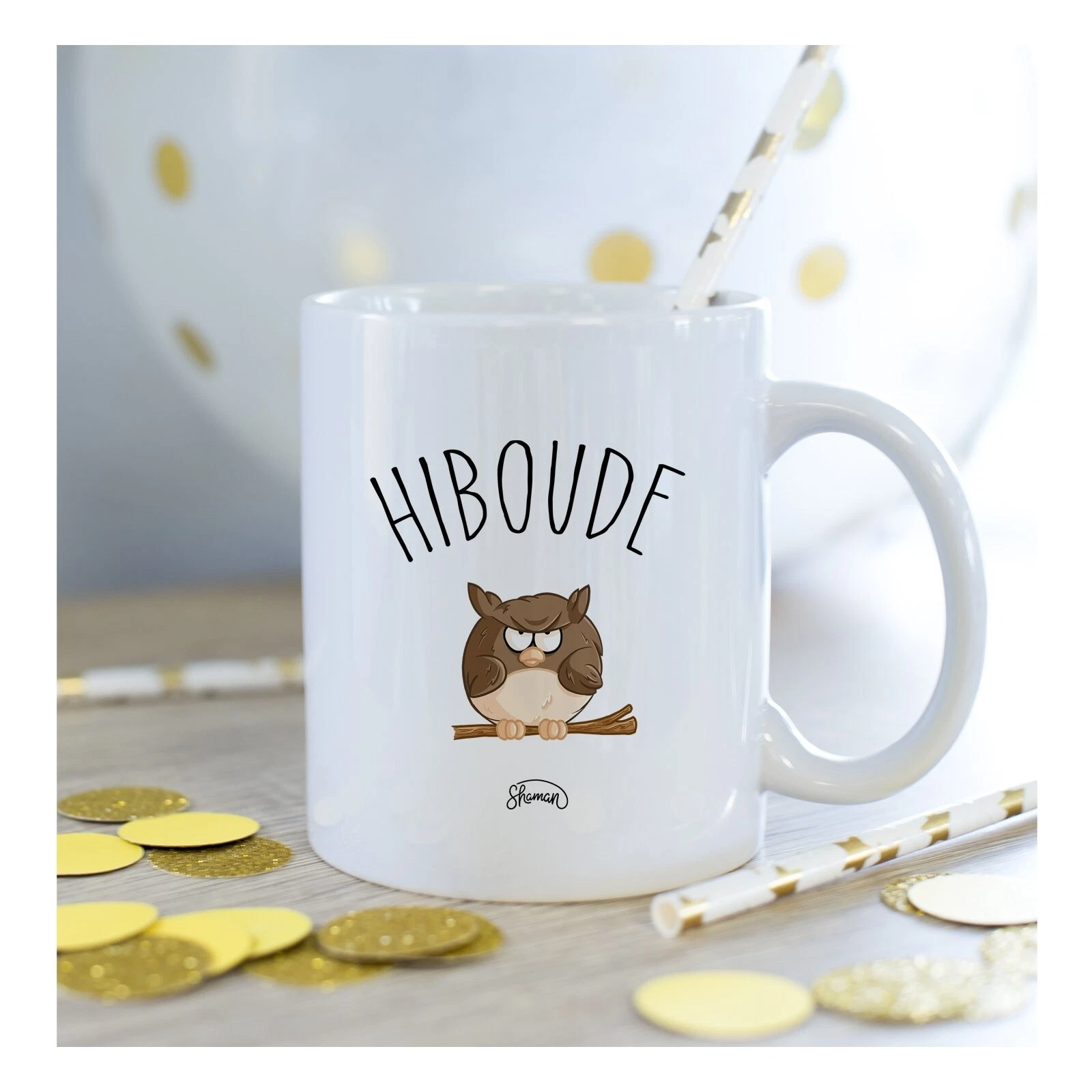 Ceramic Mug White Hiboude