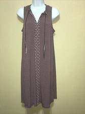 Michael Kors Garnet and Black Tassled Sleeveless Dress SZ S NEW