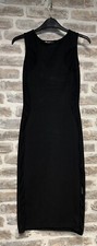 Womens Ladies Sleeveless Party Bodycon Dress With Mesh Details On Both Sides