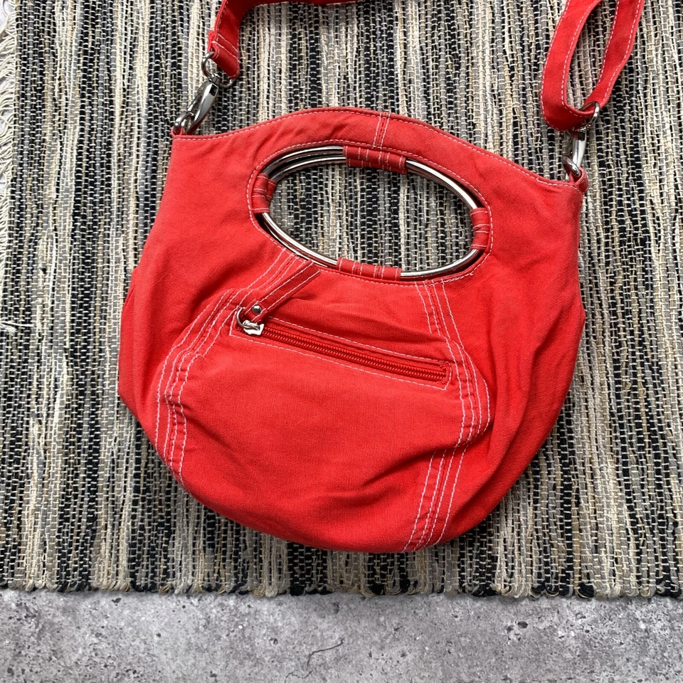 Vintage Marco Tozzi Y2K Red Handle Crossbody Shoulder Women's Bag - Image 3 of 4