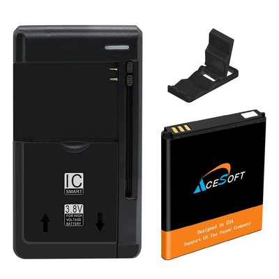 Long Endurance 2100mAh Durable Battery Home Charger f ZTE Jasper Z718TL Tracfone