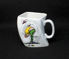 Vintage Golf Over Swing Twisted Shaped Ceramic Coffee Mug by Golf Gifts - 12 oz