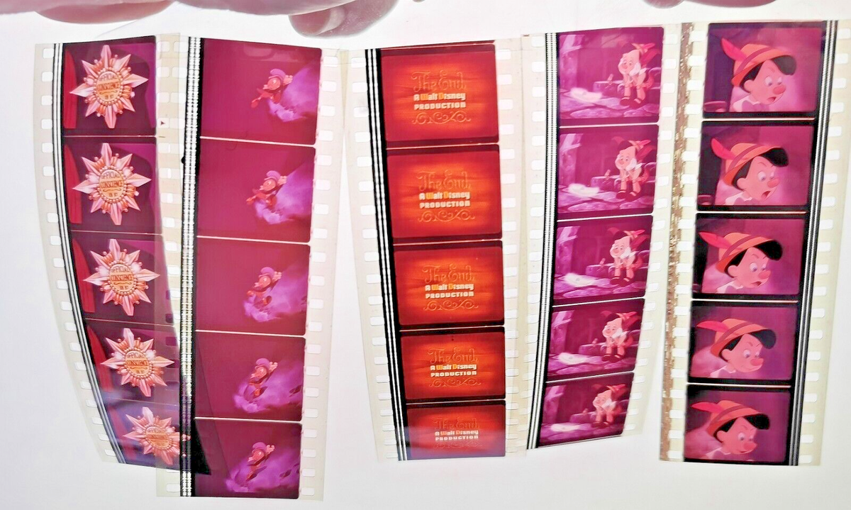 C7.  ピノキオ　フィルム　映画　ディズニー　レア　非売品　35ミリ　セル pinocchio disney 35 mm 5 x 5 rare film slide cell sets 1978