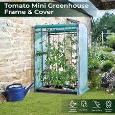 Tomato Greenhouse Mini Growhouse Grow Tent Frame & Cover Outdoor Roll-up Door