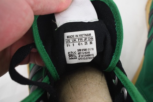 adidas Originals Mens Green High Top Sneakers Size 9.5 - Picture 8 of 9