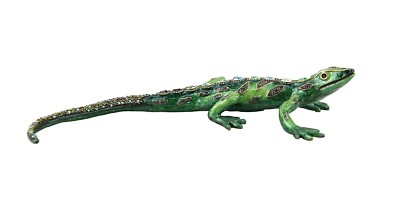 JAY STRONGWATER 8'' LONG FIJI SALAMANDER SAWYER GREEN SWAROVSKI NEW MADE IN USA