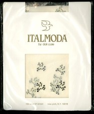 Vintage Italmoda Bows White By Doli Cole Sheer Pantyhose Stockings Size S Italy