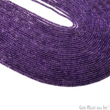 Rondelle Bead Strand, 100 Natural Faceted Round Beads, Drilled Strung 12.5 Inch