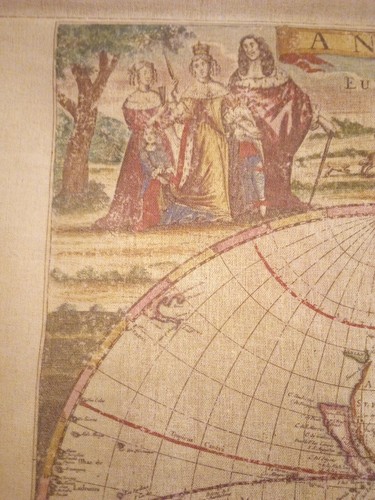 A New Map Of The World By Robert Greene Cloth Backed Roll Up Wall Hanging Decor - Picture 2 of 16