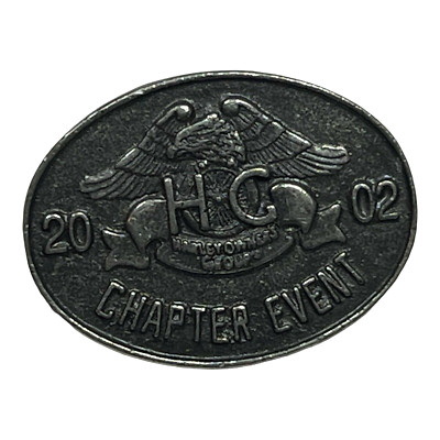 HOG Harley Owner Group Chapter Event 2002 Vest Jacket Hat Lapel Double Pin
