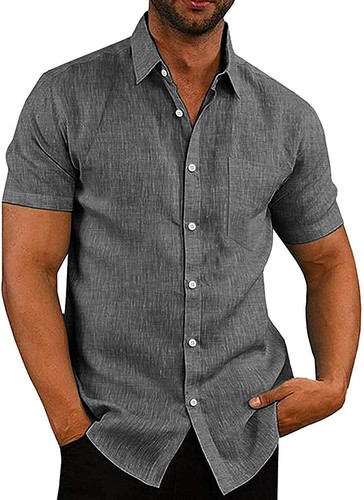 COOFANDY Men's Casual Linen Button Down 