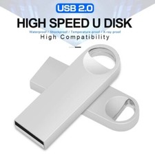 New USB Flash Drive 64GB pen drive metal u disk waterproof silver USB stick gift