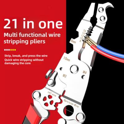Wire Stripper Hand Cable Stripping Stripper Multi-Function Hand Tool`