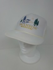 Vtg Branson Missouri Hat Snapback Trucker Cap White One Size Mens