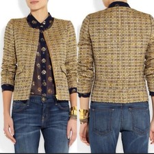 J.CREW COLLECTION Size 2 Wool blend Lady jacket in gilded tweed Style 28622 398