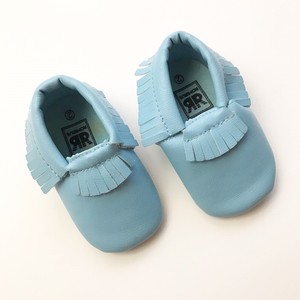 light blue moccasins