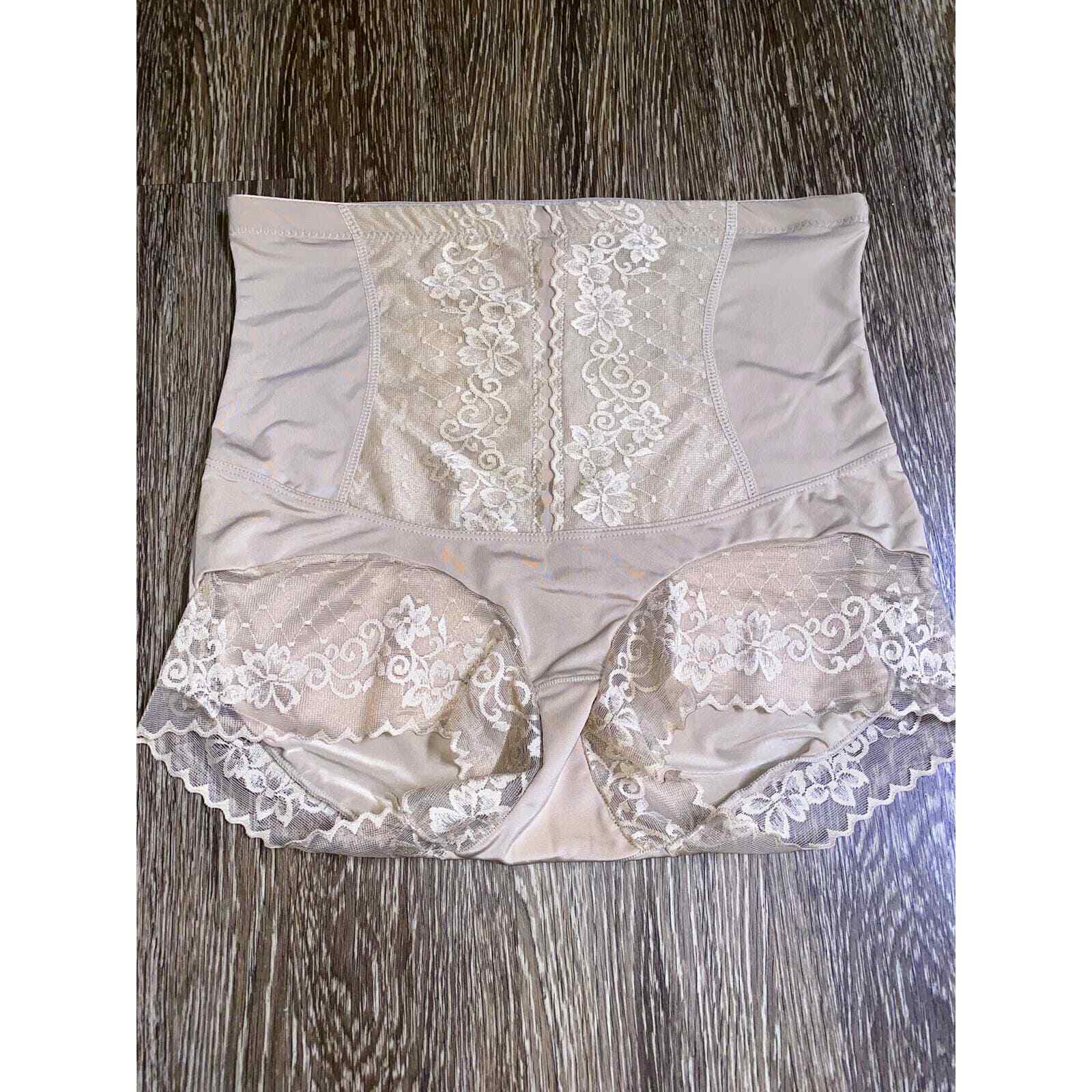 New Large High Rise Tummy Control Shapewear Lace Cinching Girdle Panty