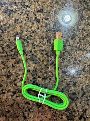 USB-A to iPhone Fast Charging/Data Transfer Cable Cord 3.3' Green