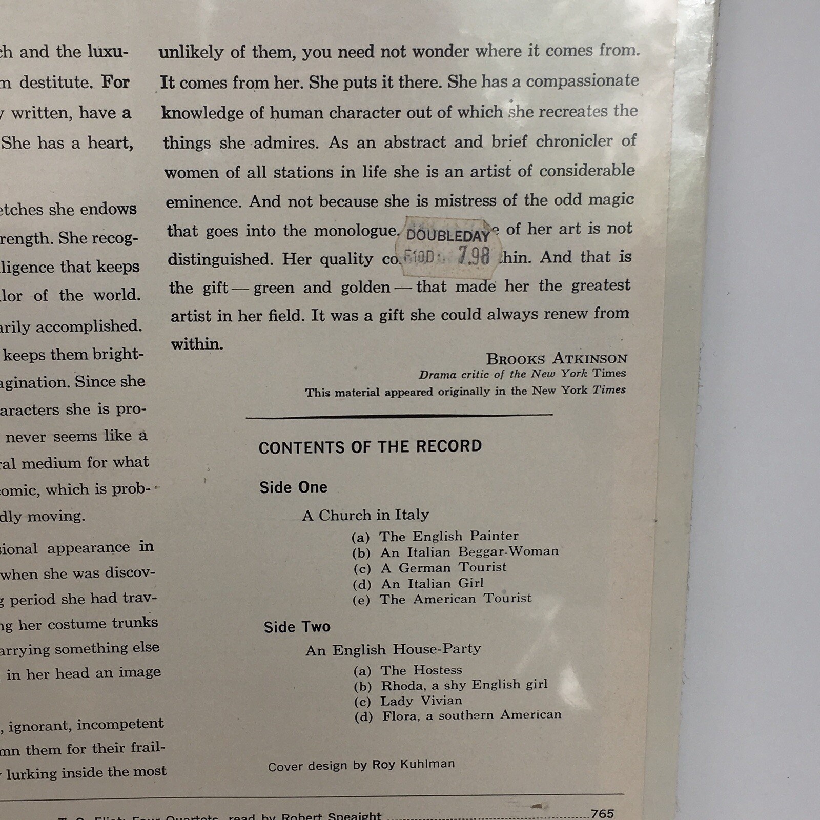 Ruth Draper SEALED Vol 2 1962 Spoken Arts Inc Records Vintage Vinyl Lp