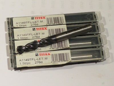 TITEX PLUS Letter M Carbide TiALN Coated Stub Length Drill A1149TFL GERMANY