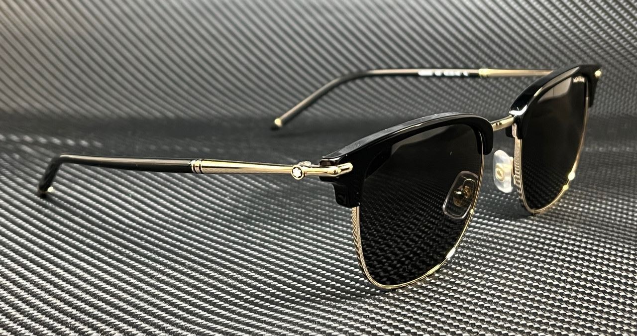 MONT BLANC MB0242S 001 Black Grey Men 