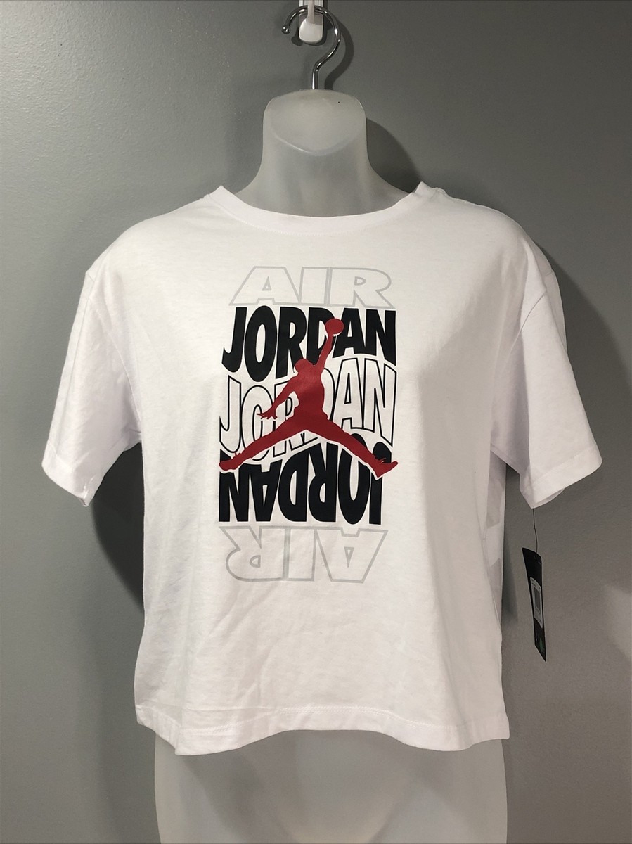 Nike Air Jordan Jumpman Logo Crop T-Shirt Youth Size XL X-Large
