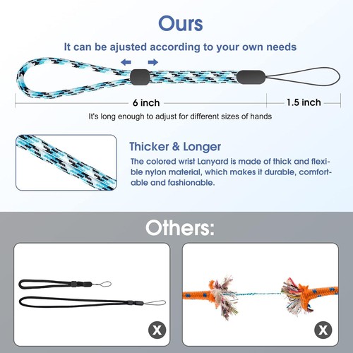 Hand Wrist Strap Lanyard, Adjustable Nylon Colorful for Mobile Phone, Camara, US - 第 5/7 張圖片