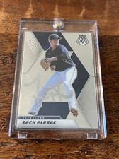 Zach Plesac IP Signed Panini Mosaic Card Psa Dna Coa Guardians Autographed